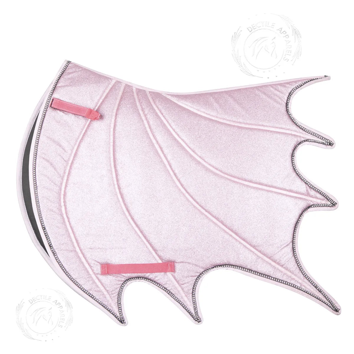 Shiny Glitter Pink Dragon Saddle Pad Set