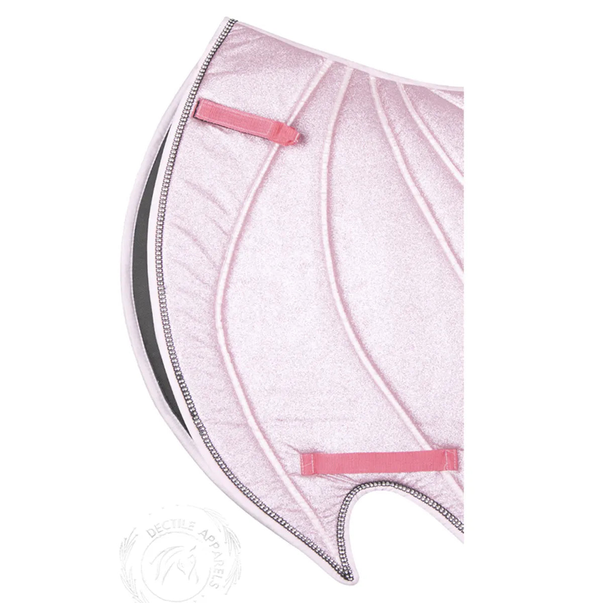 Shiny Glitter Pink Dragon Saddle Pad Set