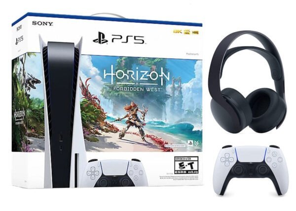 Sony PS5 Blu-ray Edition Console + Horizon Forbidden West Game + PULSE 3D Wireless Headset Bundle (1000032115/1000032000)