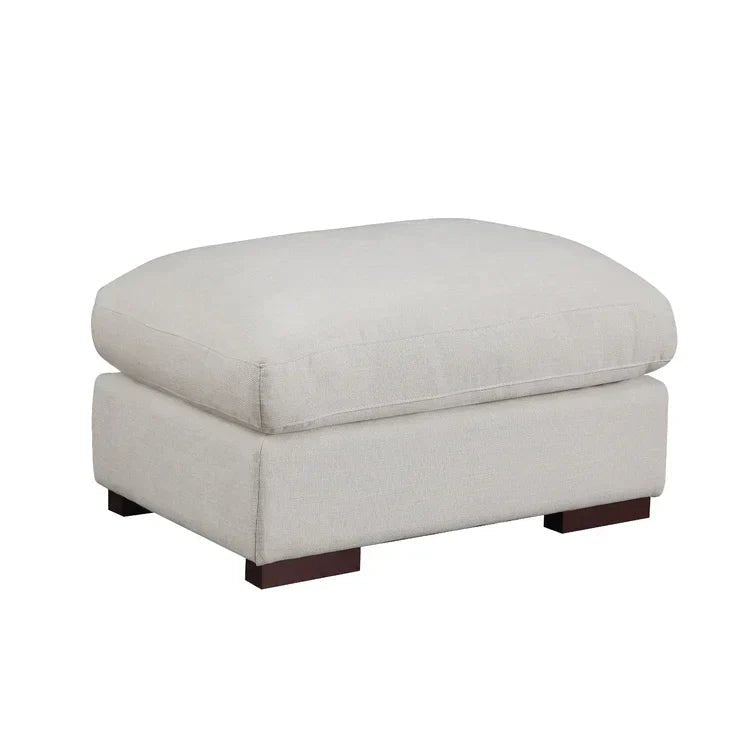 Tatman Linen Blend Sectional with 2 Ottomans