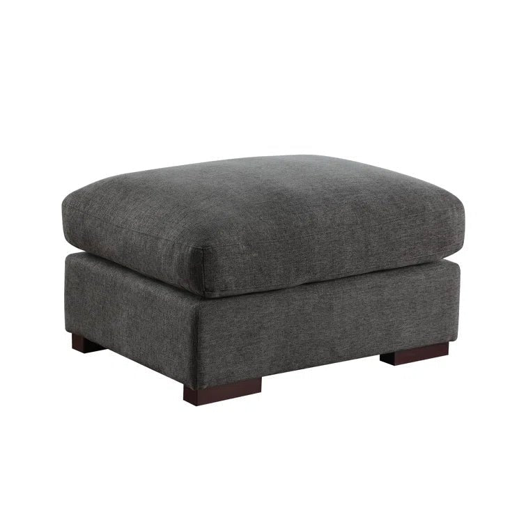 Tatman Linen Blend Sectional with 2 Ottomans