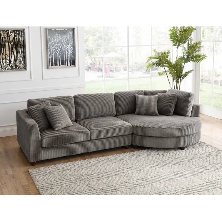 Atossa 2 - Piece Corduroy Sectional