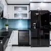 24 in. 46-Bottle Built-In Wine Cooler Fridge with Quiet Operation & Beech Wood Shelves - Black Stainless Steel