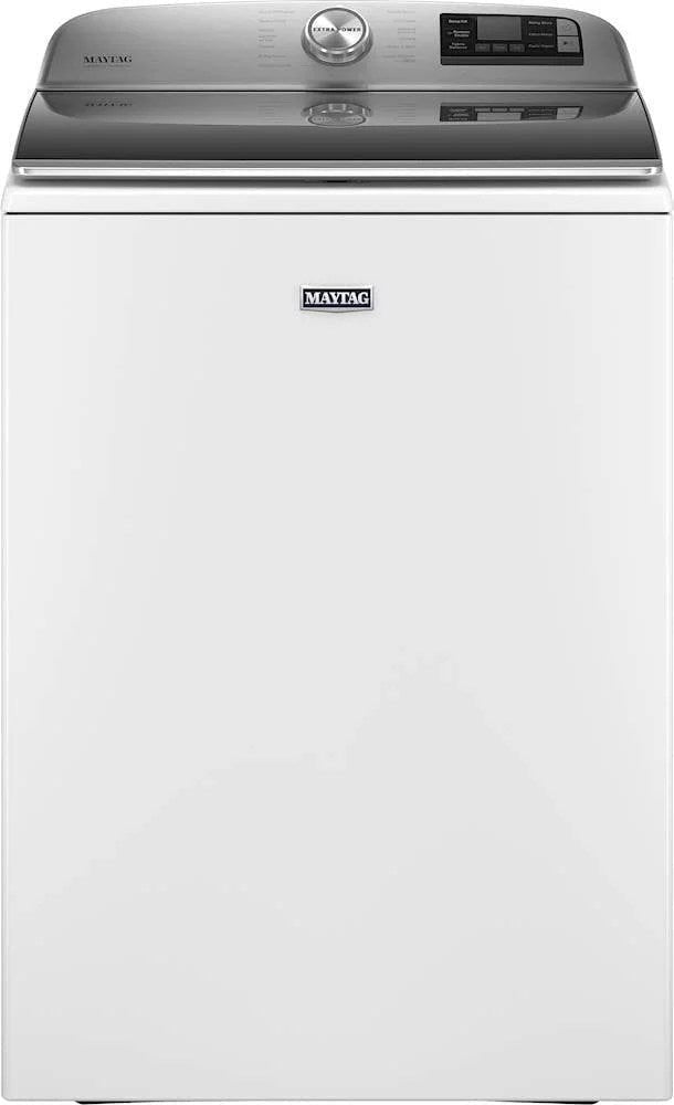 Maytag Smart Top Load Washer 5.3 Cu. Ft. – High Efficiency, Extra Power Button, White