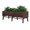 1 in. L x 31 in. W Large Cedar Wood Raised Garden Bed Outdoor with Legs and Liner