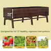 1 in. L x 31 in. W Large Cedar Wood Raised Garden Bed Outdoor with Legs and Liner