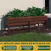 1 in. L x 31 in. W Large Cedar Wood Raised Garden Bed Outdoor with Legs and Liner