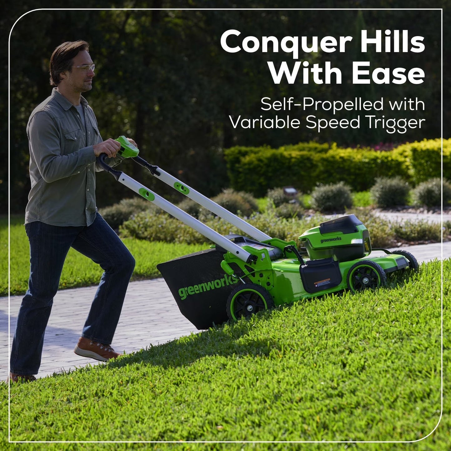 60V 21" Self Propelled Lawn Mower 8.0 Ah Battery & Rapid Charger