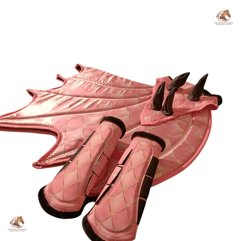 Pink Dragon Wing Saddle Pad Set