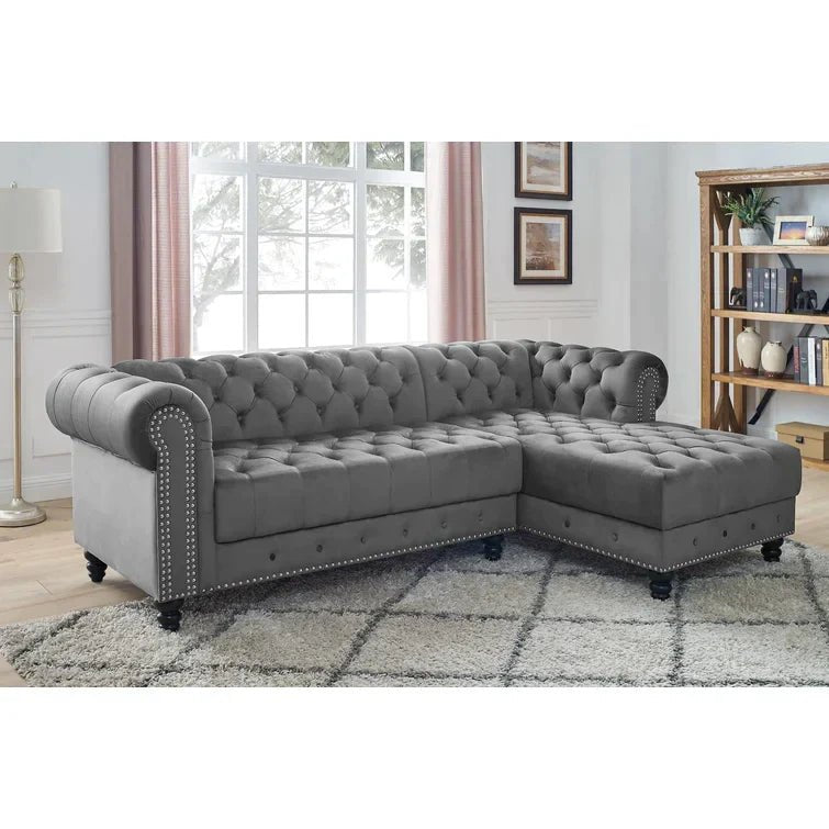 Lora 2 - Piece Velvet Sectional