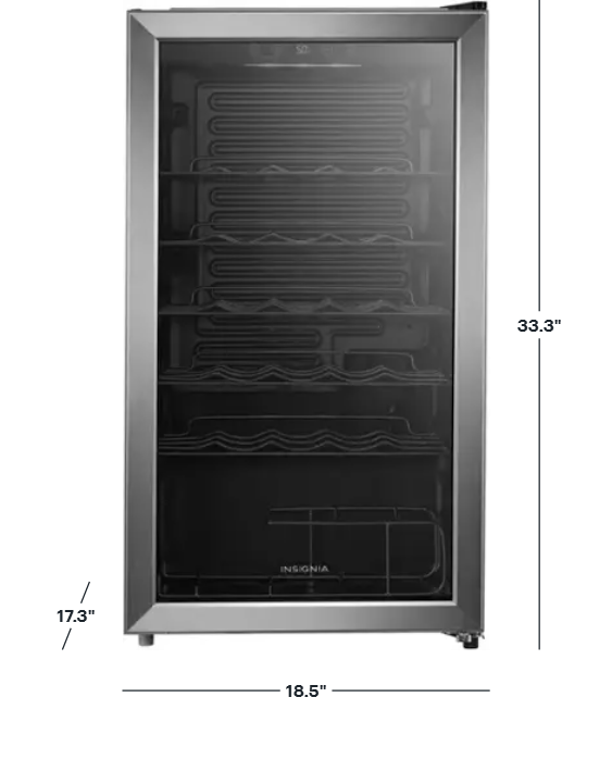29 Bottle Wine Cooler with ENERGY STAR Certification - Stainless Steel Look