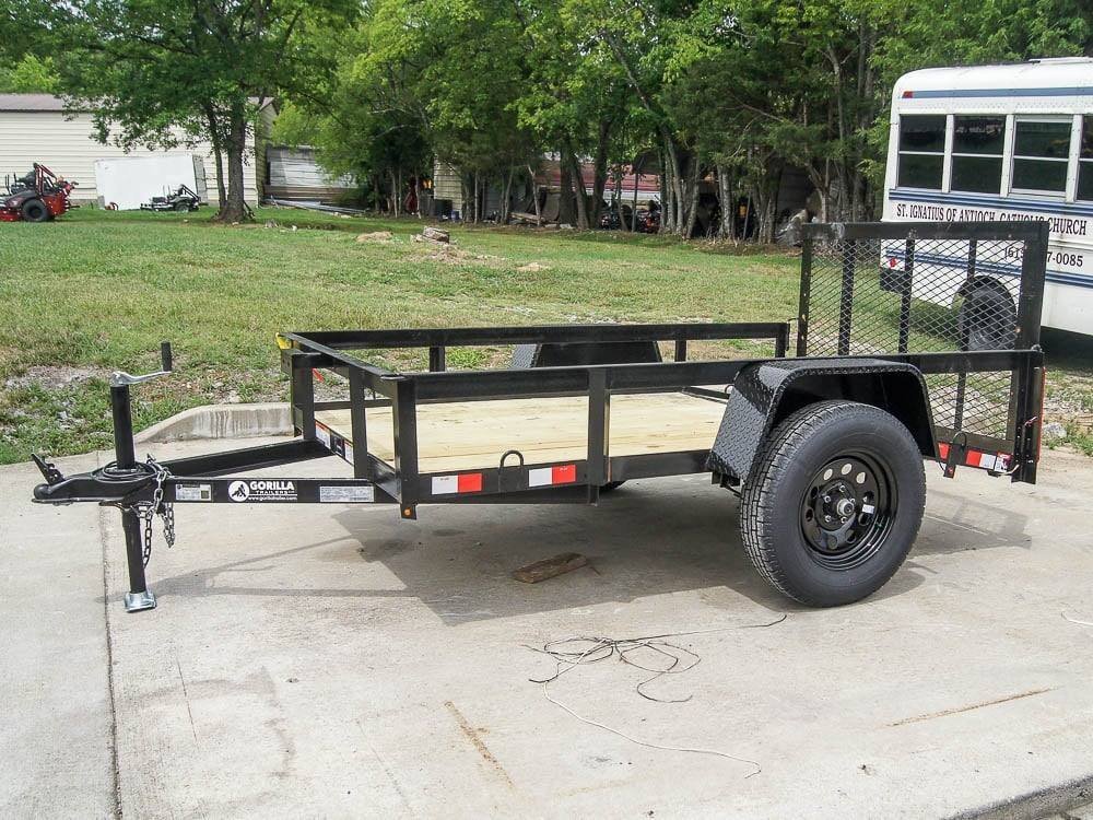 5x8 Dovetail Utility Trailer – Powder-Coated Steel Frame, 3,500 lb Single Axle
