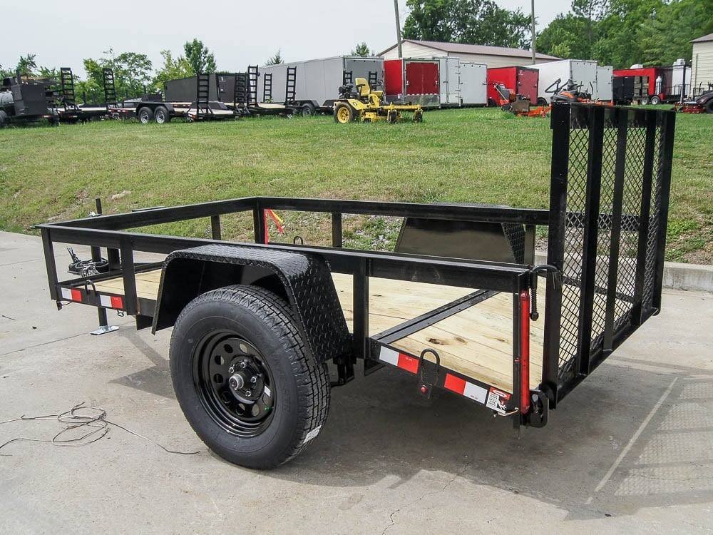 5x8 Dovetail Utility Trailer – Powder-Coated Steel Frame, 3,500 lb Single Axle