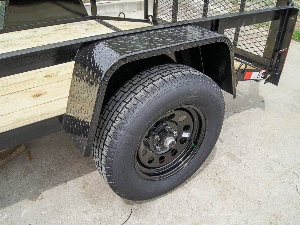 5x8 Dovetail Utility Trailer – Powder-Coated Steel Frame, 3,500 lb Single Axle