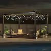 10 ft. x 13 ft. Dark Grey Aluminum Outdoor Patio Pergola with Retractable Sun Shade Canopy Cover