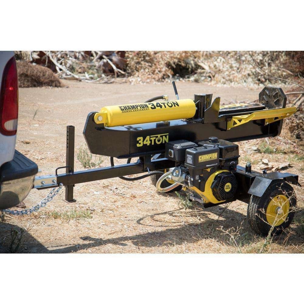 Champion Power Equipment 100425 34-Ton Log Splitter with 338cc Engine – Horizontal & Vertical Operation