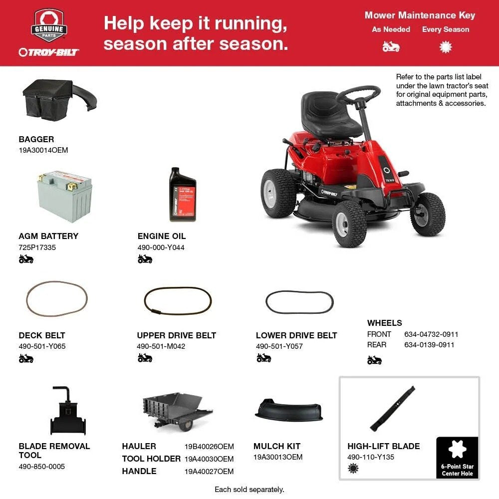 TB30B Compact Riding Lawn Mower with 30" Cutting Deck – Residential Lawn Tractor