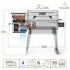 456 sq. in. Wood Pellet Grill and Smoker BBQ with PID Auto Temperature Control, Folding Legs for Patio or RV in Black