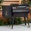 456 sq. in. Wood Pellet Grill and Smoker BBQ with PID Auto Temperature Control, Folding Legs for Patio or RV in Black