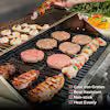 4-Burner Propane Gas Grill in Stainless with LED Controls, Side and Side Sear Burners
