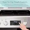 Burner Elements Freestanding Electric Range in Stainless Steel with Air Fry, Rotisserie
