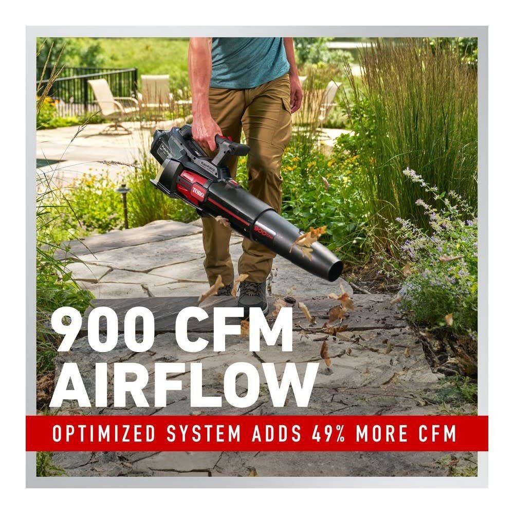 Toro 60V Maximum 900 CFM Cordless Leaf Blower Kit with Battery & Charger