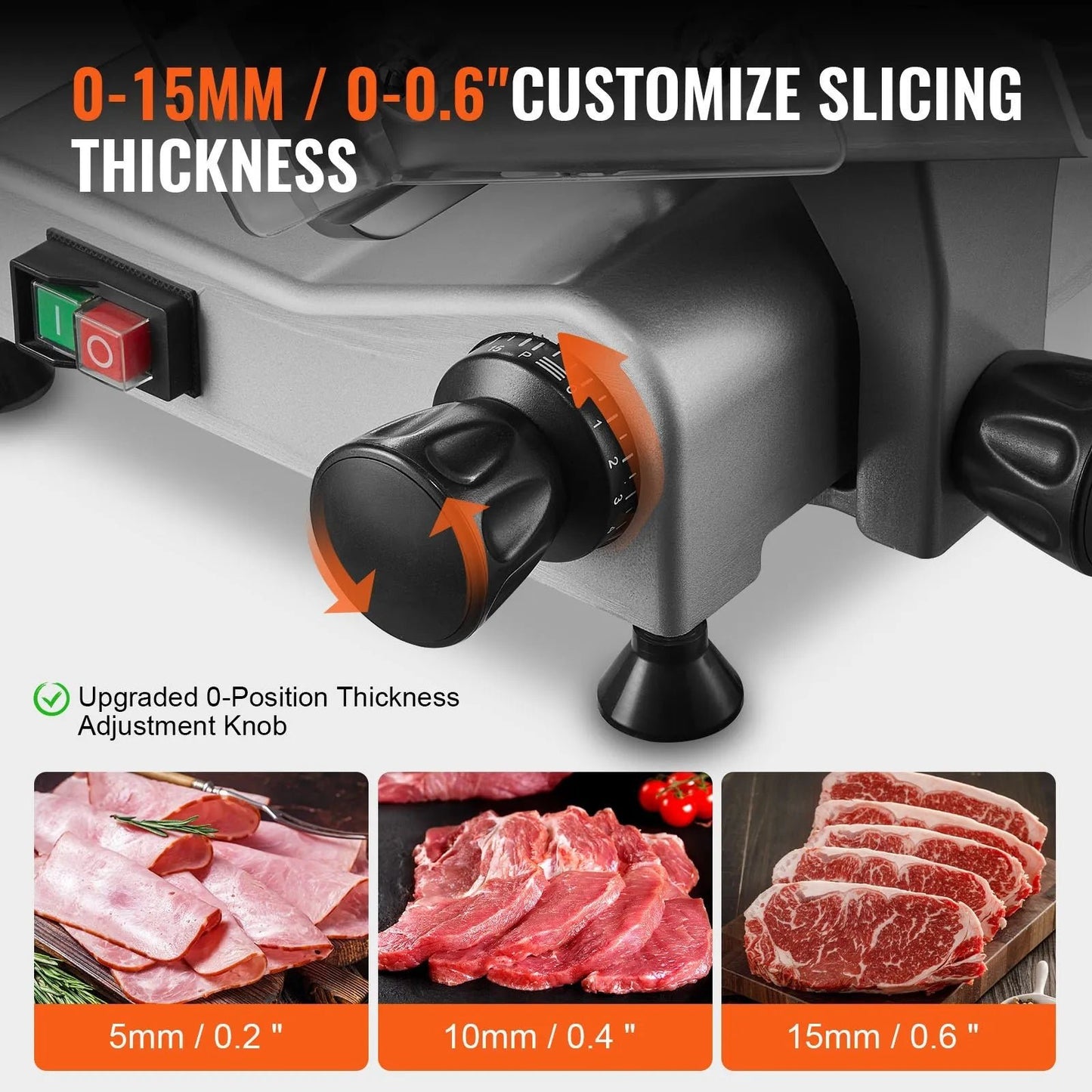 Meat Slicer, 340W Electric Deli Food Slicer with 10" SUS420 Stainless Steel