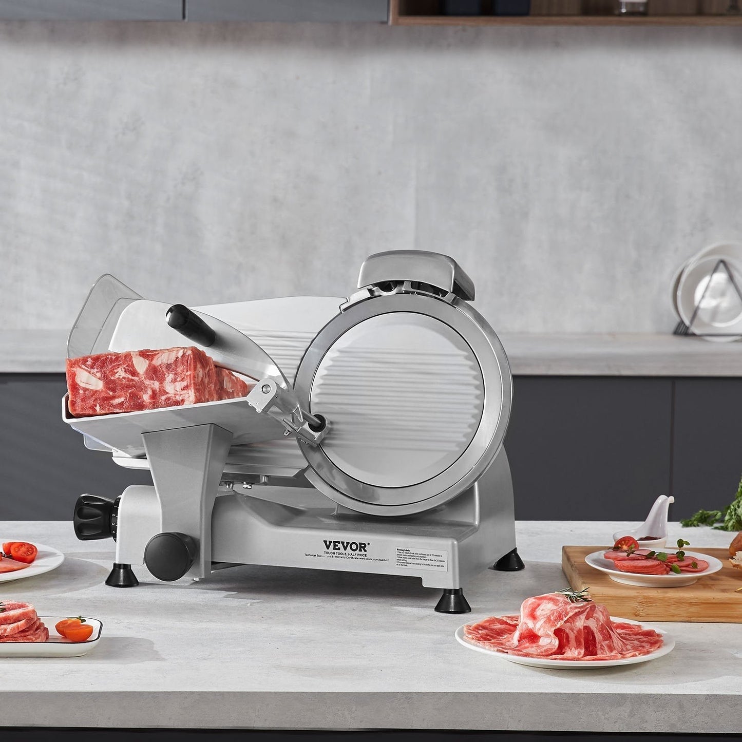Meat Slicer, 340W Electric Deli Food Slicer with 10" SUS420 Stainless Steel