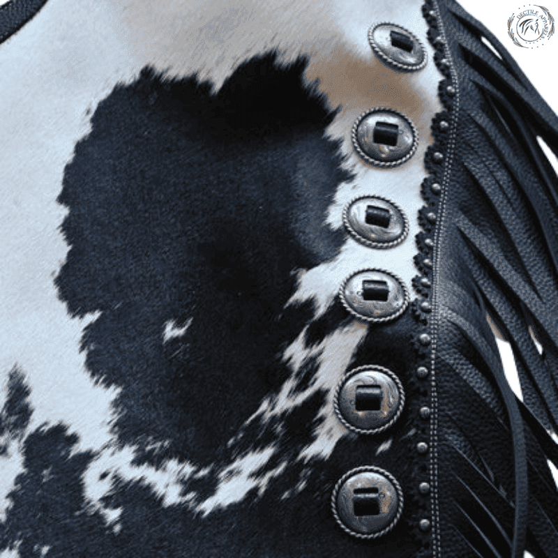 Rodeo Chaps With White and Black Leather